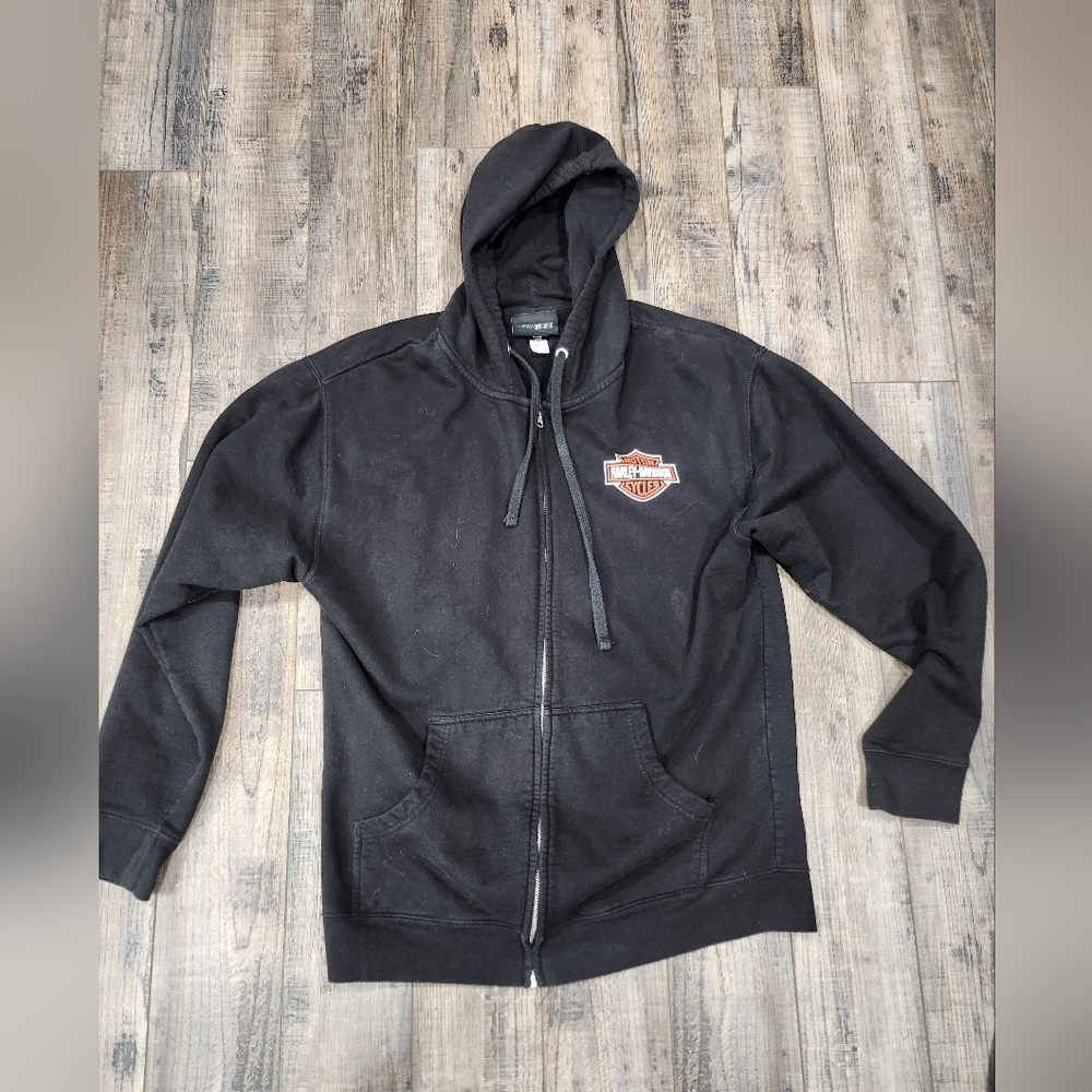 Harley-Davidson Black Zip-Up Hoodie for Men